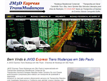 Tablet Screenshot of jm3dtransportes.com.br